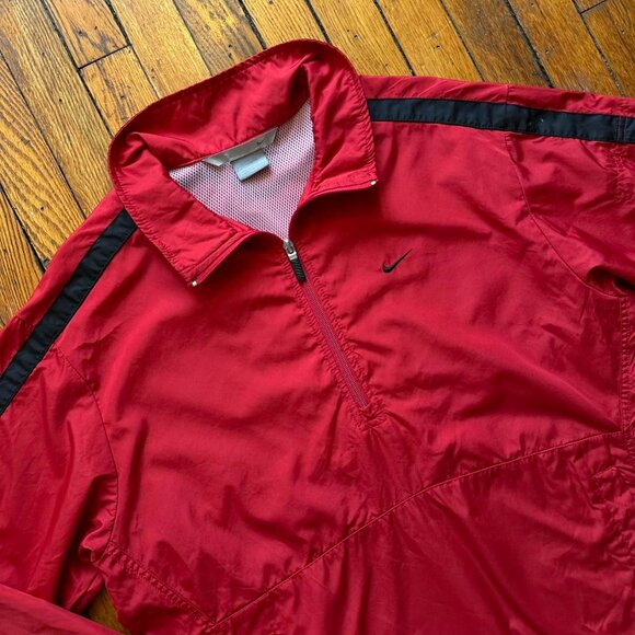 Vintage Y2K Nike Silver Tag 1/4 Zip Anorack Vented Windbreaker Jacket Men Medium - Picture 2 of 7